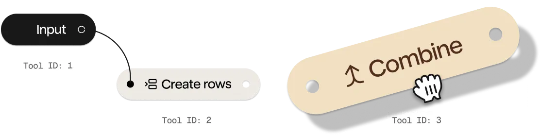 One tool begin dragged to highlight simplicity